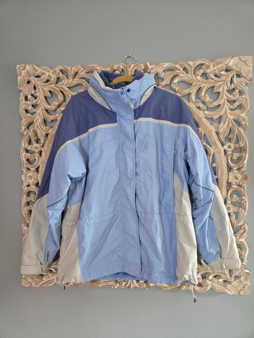 Columbia Core Interchange Women's Ski Snowboard Winter Jacket Blue Large